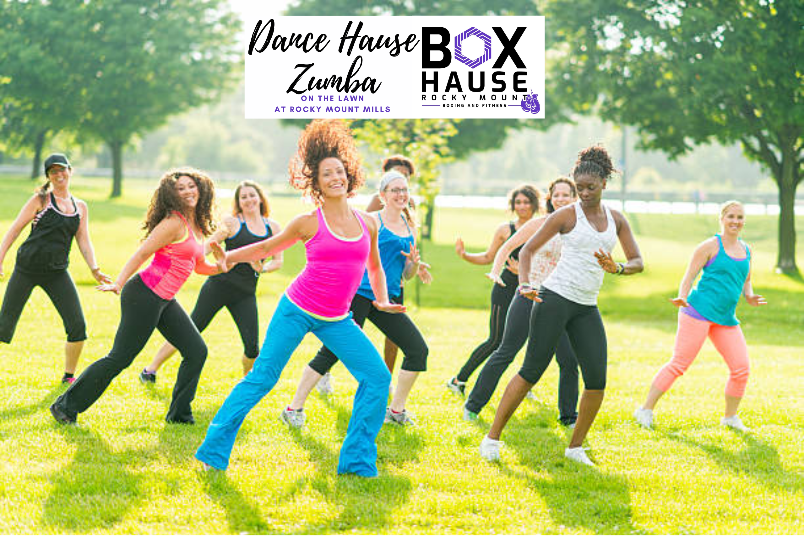 Zumba at The Mills with BoxHause Rocky Mount on The Lawn